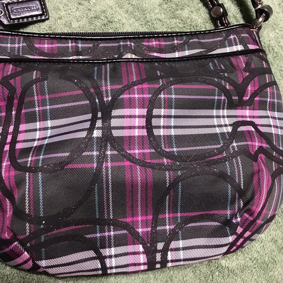 coach tartan plaid purse